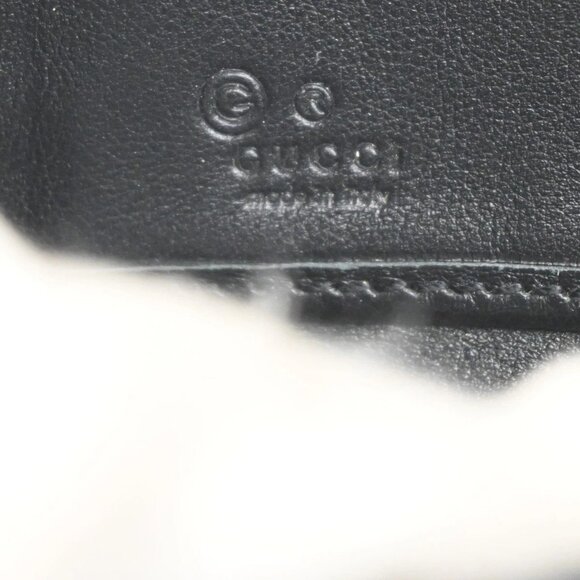 GUCCI Micro Guccissima GG Pattern Zip Around Long Wallet Leather Black - Picture 10 of 15